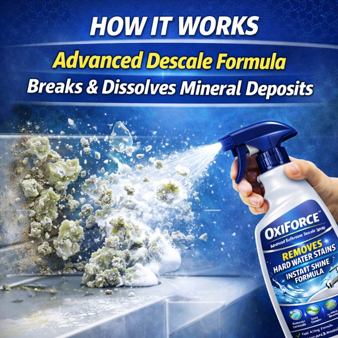 Oxiforce Bathroom Descale Spray - Buy 1 Get 1 Free