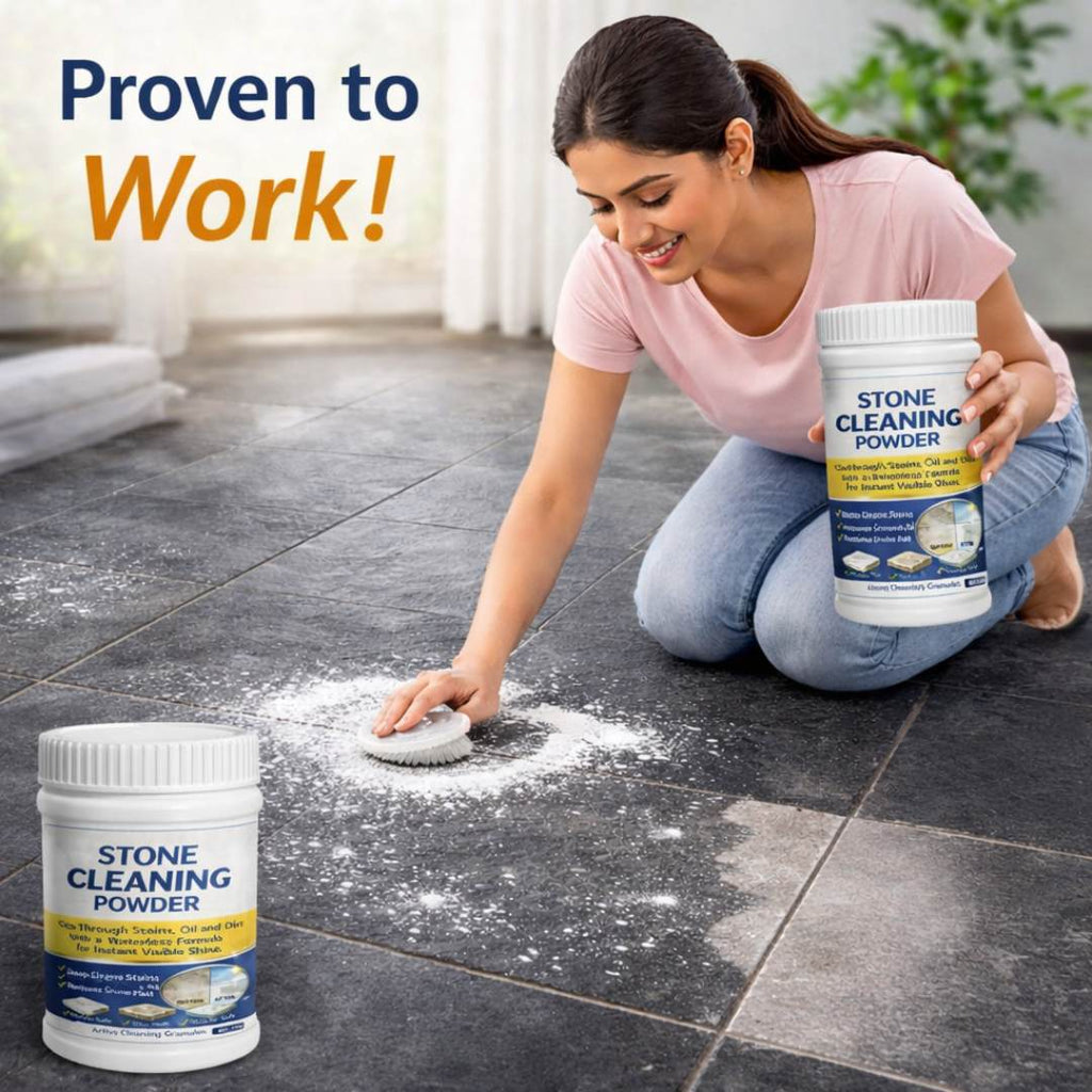 Stone Cleaning Powder – Deep Clean Stains, Oil & Dirt | Waterless Formula | Buy 1 Get 1 Free